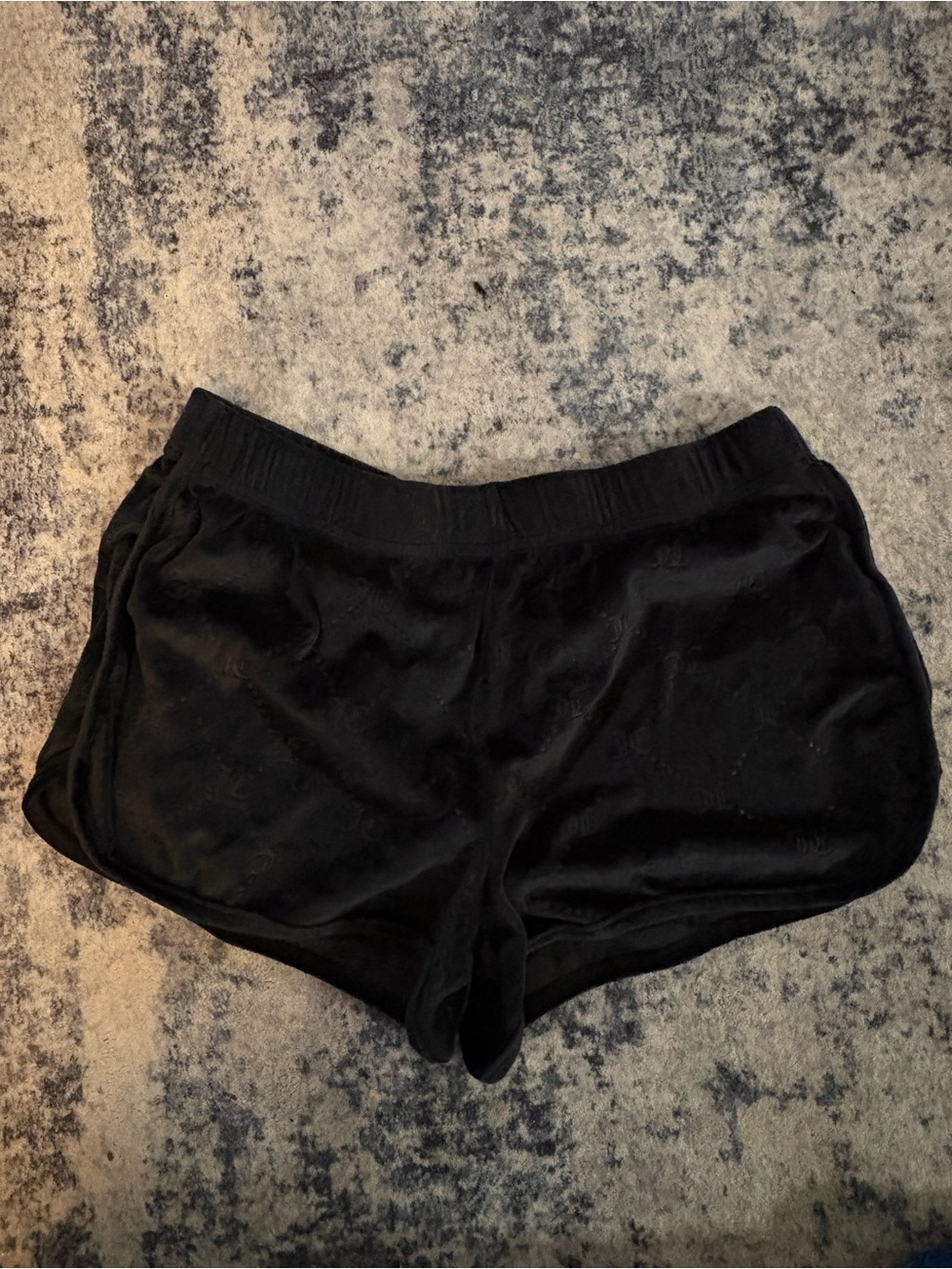 Juicy Couture Black Velour Athletic Shorts